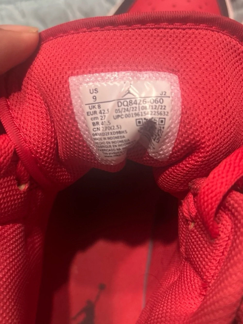Jordan Men's High-Top Sneakers in Red and Black